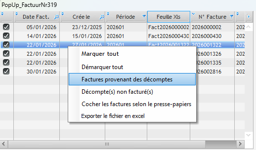 2 R A Pop Up Factures Menu Contextuel